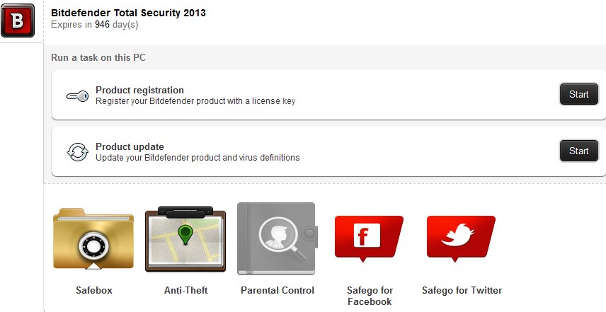 Anti Malware Software - Bitdefender Total Security 2013-3