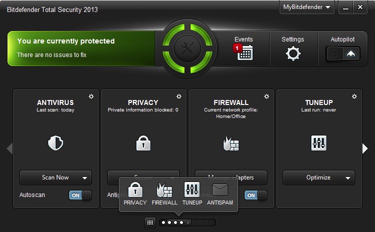 Anti Malware Software - Bitdefender Total Security 2013